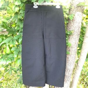 High waist Black culottes with pockets